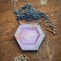 Custom Raspberry Sheen Sapphire Necklace